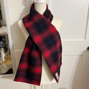 L.L. Bean Red and Black Plaid Scarf